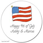 Sugar Cookie Gift Stickers - Old Glory